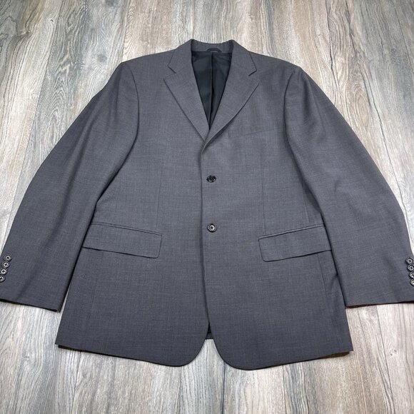 Burberry London Blazer Sport Coat Jacket Wool 2 Button Gray Color Mygrove 42 US
